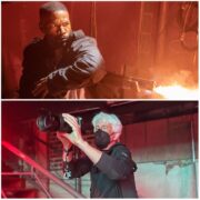 Top photo: Jamie Foxx on the set of "Project Power." Photo by Skip Bolen. Bottom photo: Skip at work on the set of "Unseen." Photo by Casey A. Shaw.